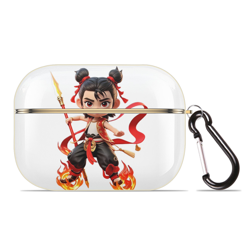 （画像用） Ne Zha 2 ナタ 魔童の大暴れ 【AirPods Pro用】ハードシェル保護ケース｜耐衝撃・防指紋・カラビナ付き商品仕様