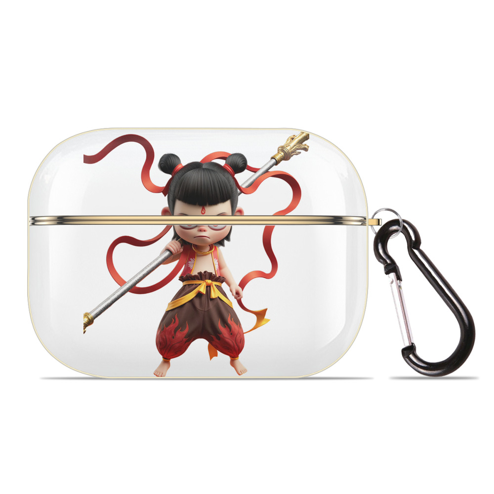 （画像用） Ne Zha 2 ナタ 魔童の大暴れ 【AirPods Pro用】ハードシェル保護ケース｜耐衝撃・防指紋・カラビナ付き商品仕様