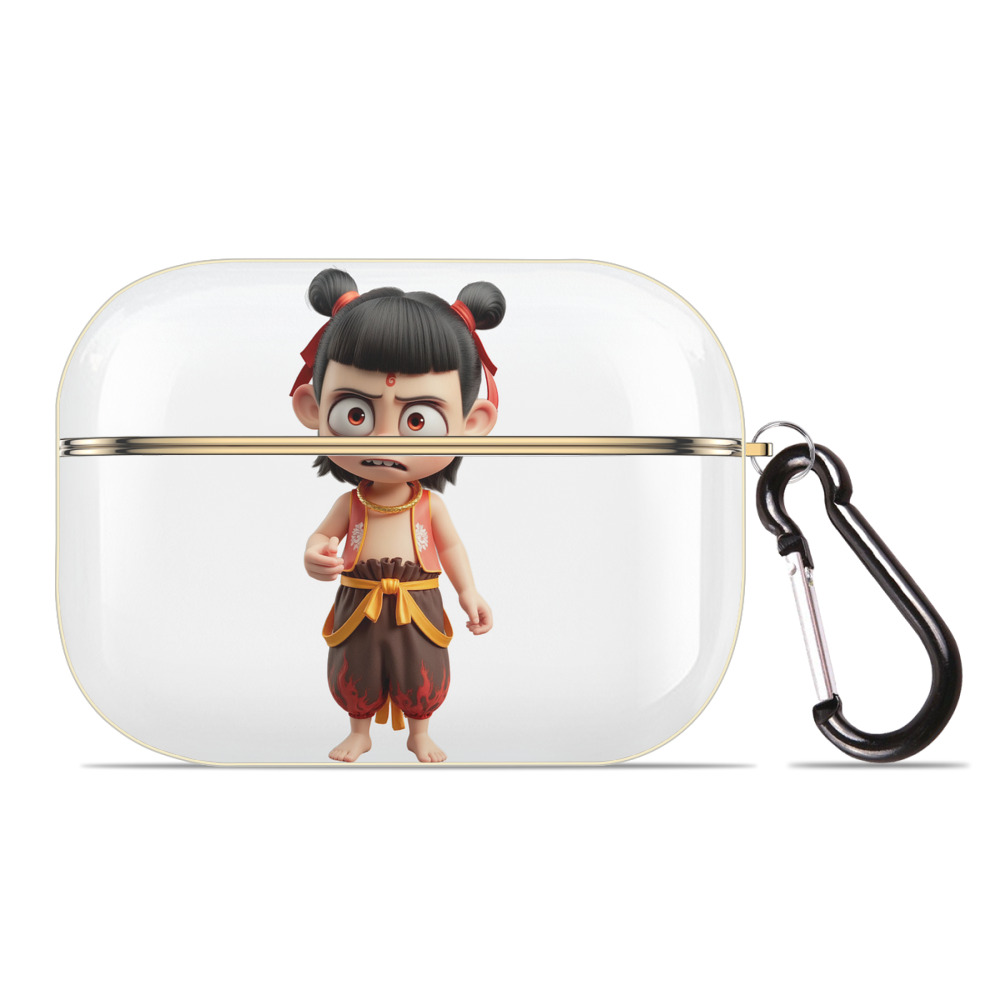 （画像用） Ne Zha 2 ナタ 魔童の大暴れ 【AirPods Pro用】ハードシェル保護ケース｜耐衝撃・防指紋・カラビナ付き商品仕様