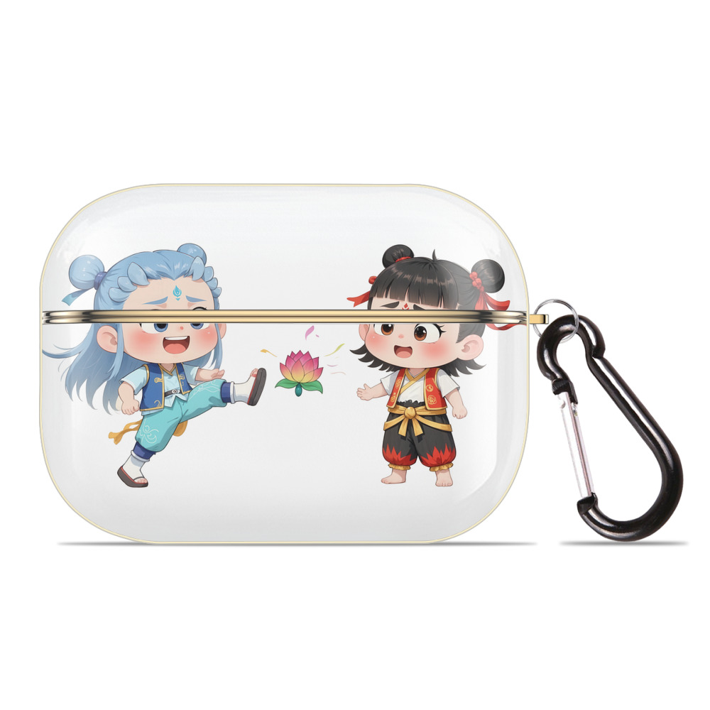 （画像用） Ne Zha 2 ナタ 魔童の大暴れ 【AirPods Pro用】ハードシェル保護ケース｜耐衝撃・防指紋・カラビナ付き商品仕様