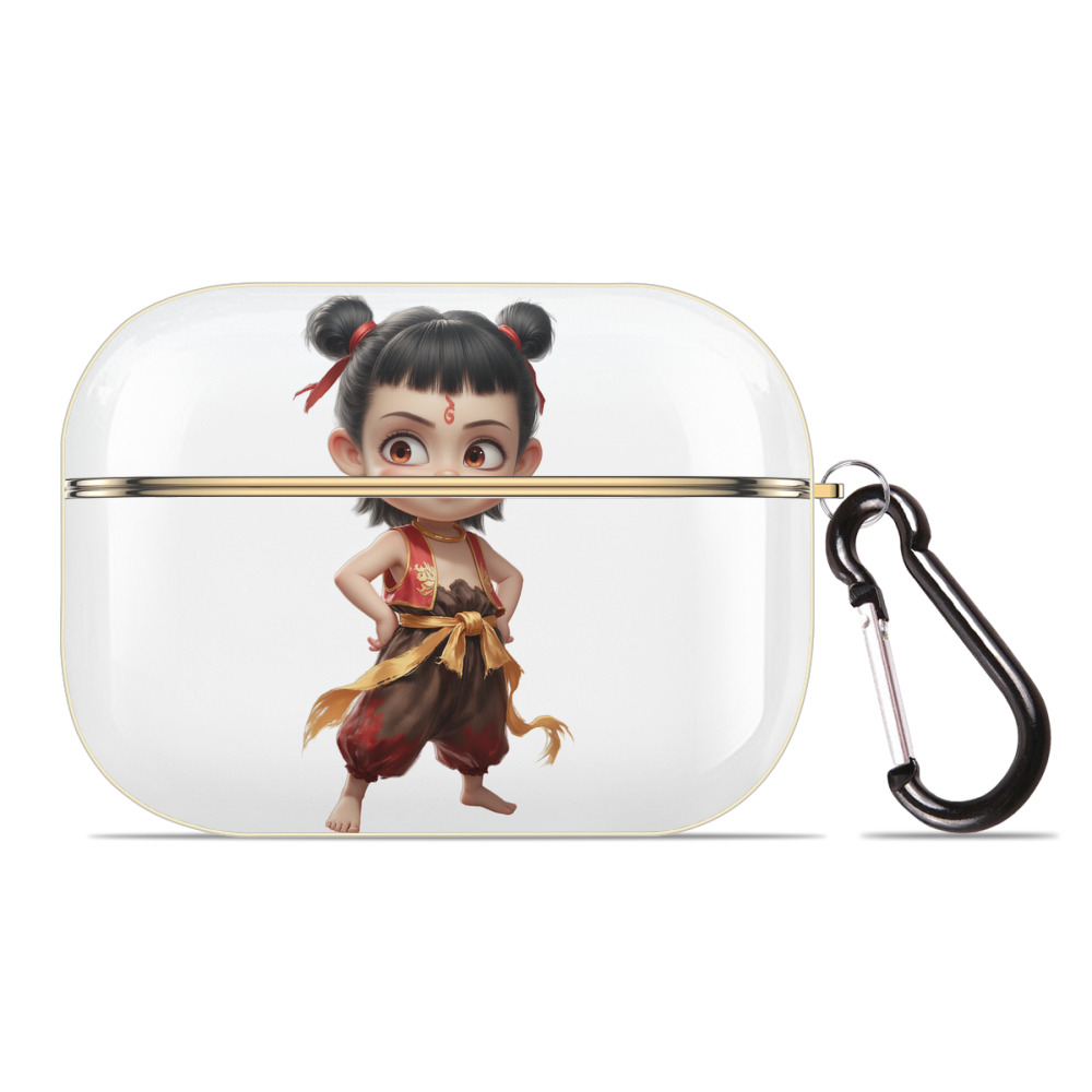 （画像用） Ne Zha 2 ナタ 魔童の大暴れ 【AirPods Pro用】ハードシェル保護ケース｜耐衝撃・防指紋・カラビナ付き商品仕様