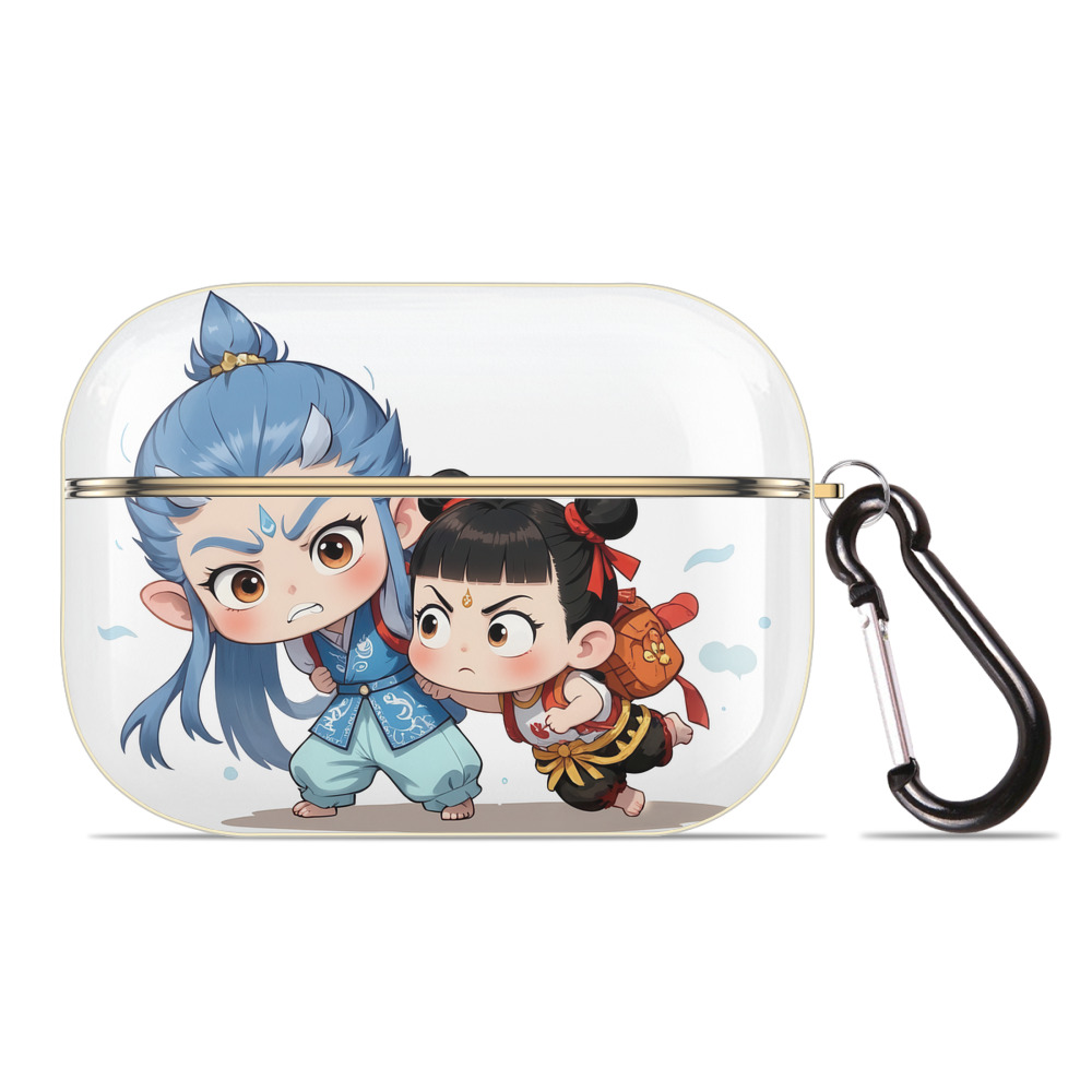 （画像用） Ne Zha 2 ナタ 魔童の大暴れ 【AirPods Pro用】ハードシェル保護ケース｜耐衝撃・防指紋・カラビナ付き商品仕様