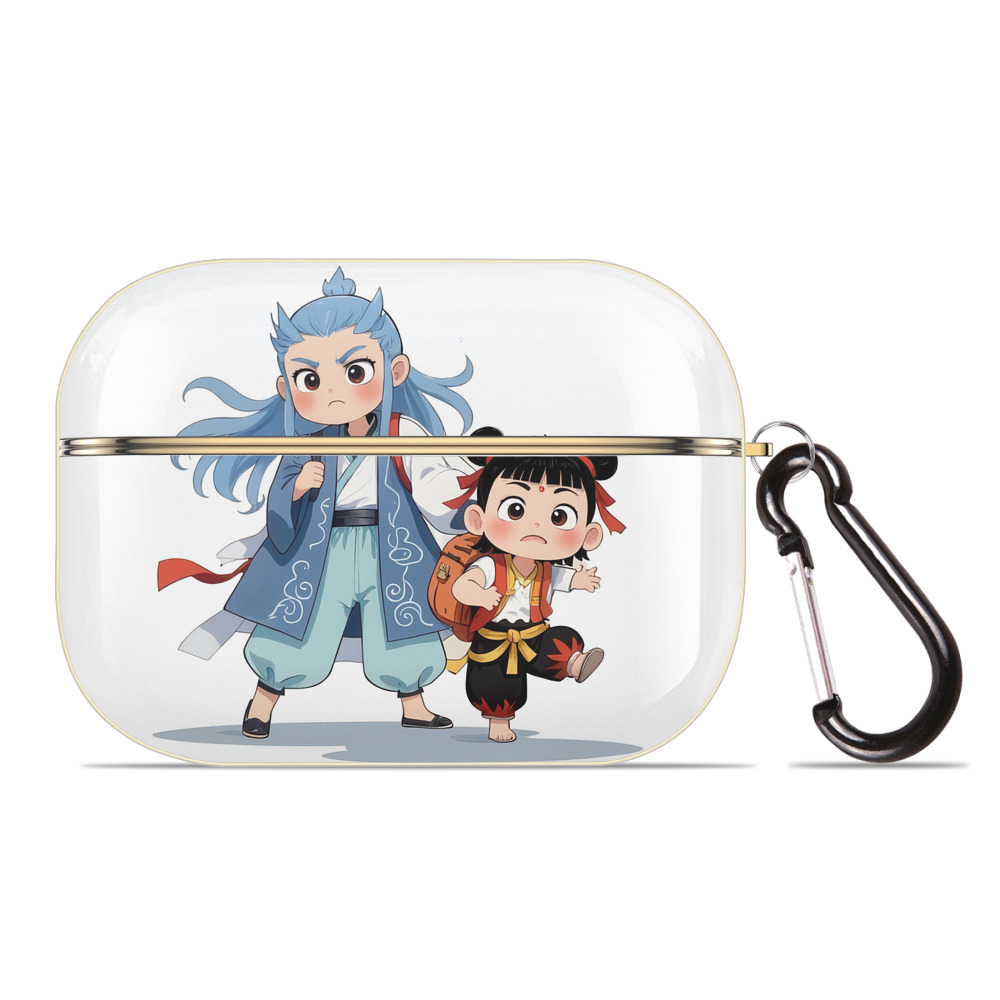 （画像用） Ne Zha 2 ナタ 魔童の大暴れ 【AirPods Pro用】ハードシェル保護ケース｜耐衝撃・防指紋・カラビナ付き商品仕様