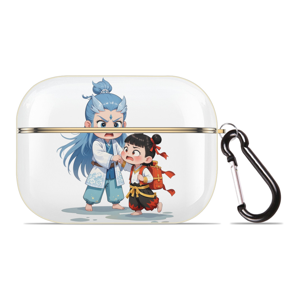 （画像用） Ne Zha 2 ナタ 魔童の大暴れ 【AirPods Pro用】ハードシェル保護ケース｜耐衝撃・防指紋・カラビナ付き商品仕様