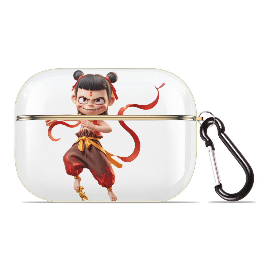 （画像用） Ne Zha 2 ナタ 魔童の大暴れ 【AirPods Pro用】ハードシェル保護ケース｜耐衝撃・防指紋・カラビナ付き商品仕様