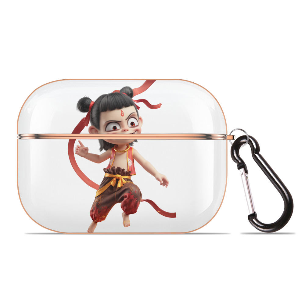 （画像用） Ne Zha 2 ナタ 魔童の大暴れ 【AirPods Pro用】ハードシェル保護ケース｜耐衝撃・防指紋・カラビナ付き商品仕様