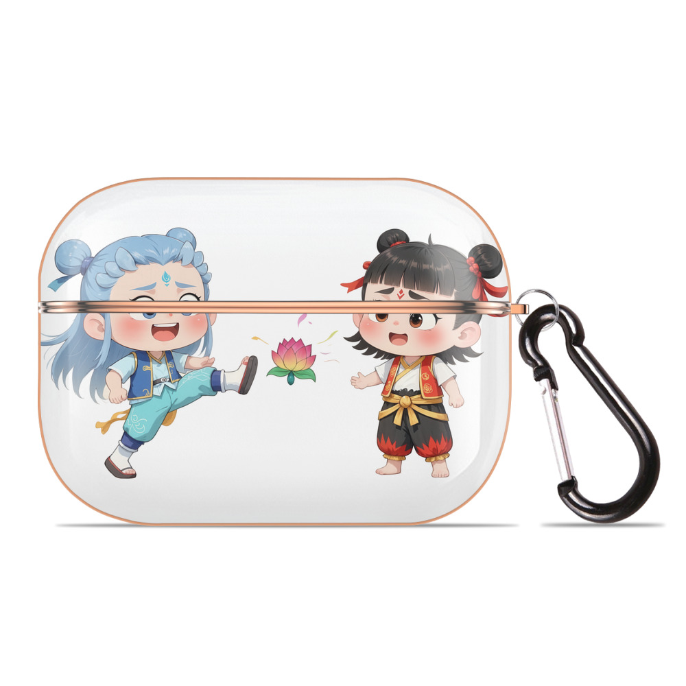 （画像用） Ne Zha 2 ナタ 魔童の大暴れ 【AirPods Pro用】ハードシェル保護ケース｜耐衝撃・防指紋・カラビナ付き商品仕様