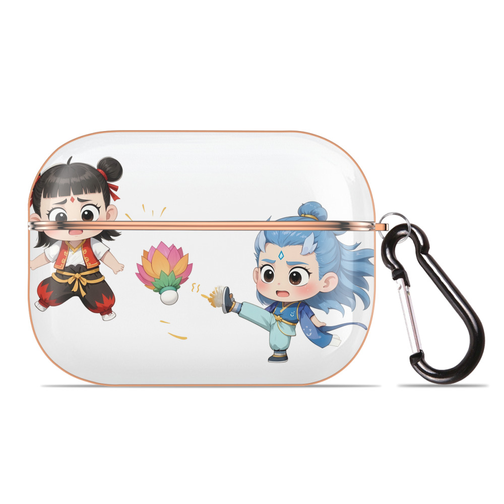（画像用） Ne Zha 2 ナタ 魔童の大暴れ 【AirPods Pro用】ハードシェル保護ケース｜耐衝撃・防指紋・カラビナ付き商品仕様