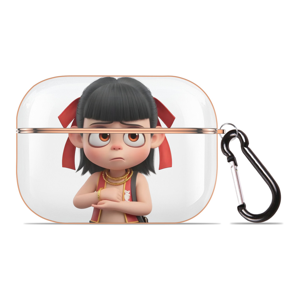 （画像用） Ne Zha 2 ナタ 魔童の大暴れ 【AirPods Pro用】ハードシェル保護ケース｜耐衝撃・防指紋・カラビナ付き商品仕様