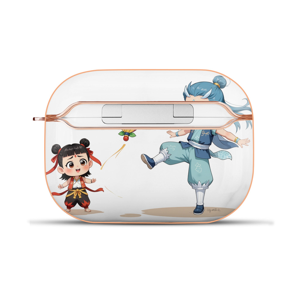（画像用） Ne Zha 2 ナタ 魔童の大暴れ 【AirPods Pro用】ハードシェル保護ケース｜耐衝撃・防指紋・カラビナ付き商品仕様