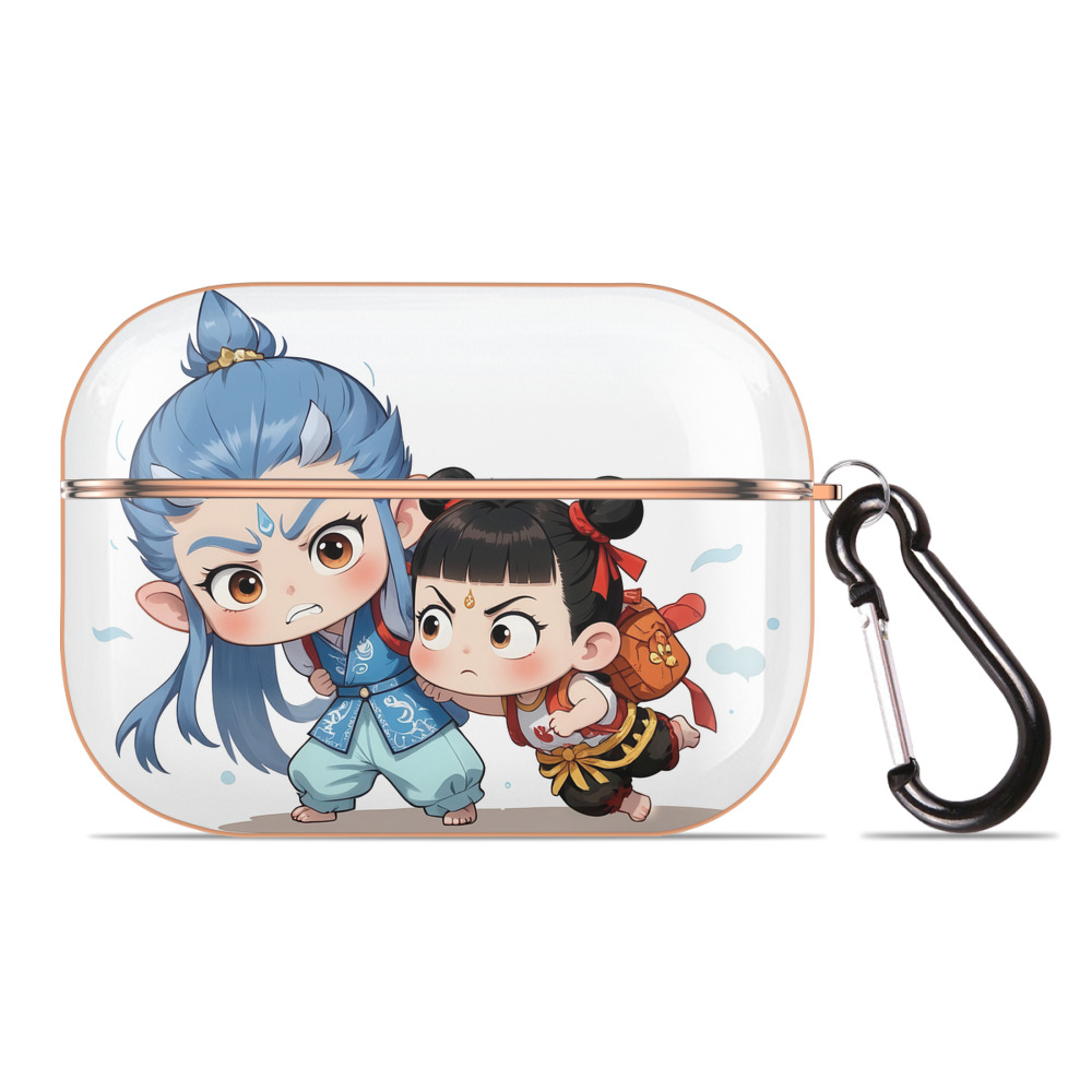 （画像用） Ne Zha 2 ナタ 魔童の大暴れ 【AirPods Pro用】ハードシェル保護ケース｜耐衝撃・防指紋・カラビナ付き商品仕様