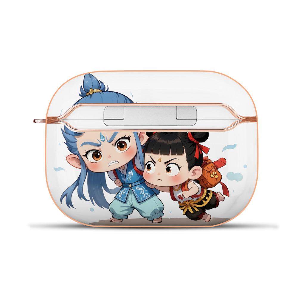 （画像用） Ne Zha 2 ナタ 魔童の大暴れ 【AirPods Pro用】ハードシェル保護ケース｜耐衝撃・防指紋・カラビナ付き商品仕様