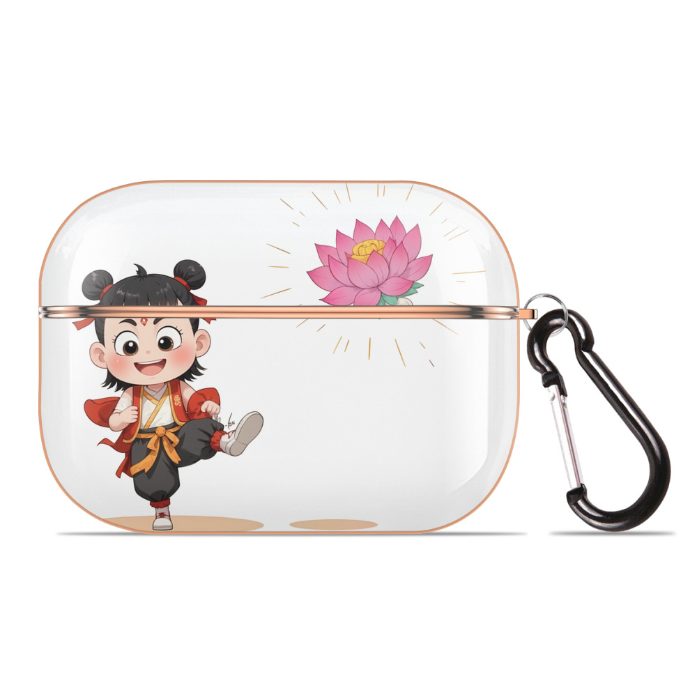 （画像用） Ne Zha 2 ナタ 魔童の大暴れ 【AirPods Pro用】ハードシェル保護ケース｜耐衝撃・防指紋・カラビナ付き商品仕様