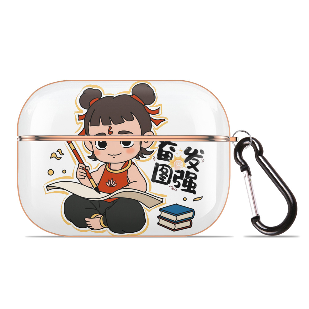 （画像用） Ne Zha 2 ナタ 魔童の大暴れ 【AirPods Pro用】ハードシェル保護ケース｜耐衝撃・防指紋・カラビナ付き商品仕様