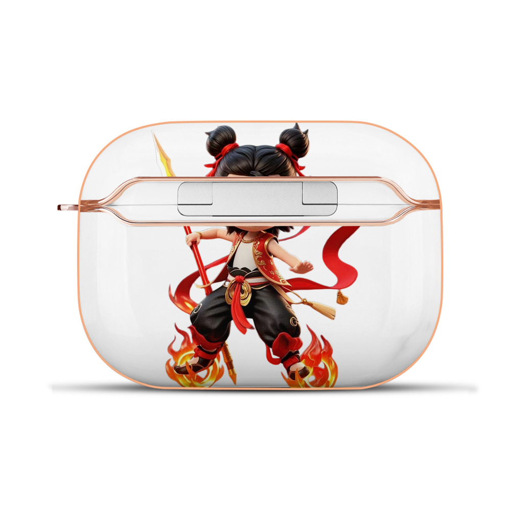 （画像用） Ne Zha 2 ナタ 魔童の大暴れ 【AirPods Pro用】ハードシェル保護ケース｜耐衝撃・防指紋・カラビナ付き商品仕様