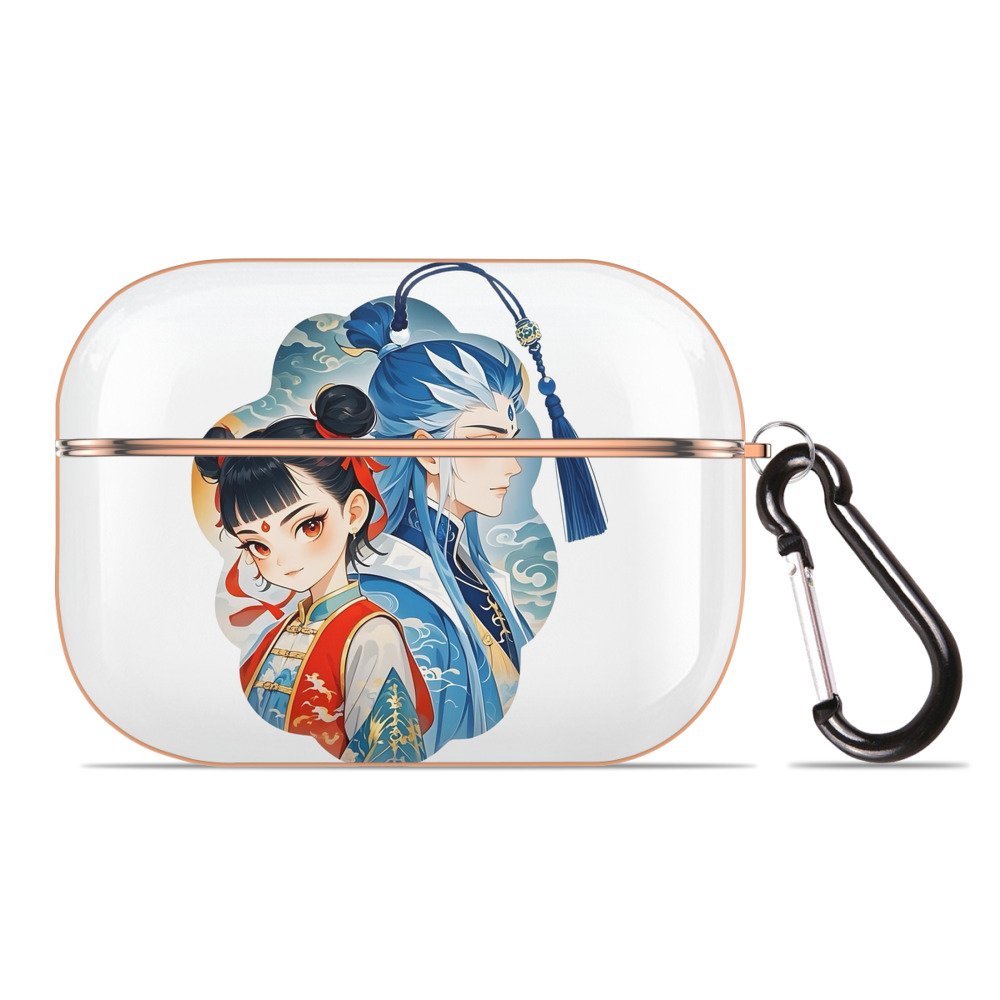 （画像用） Ne Zha 2 ナタ 魔童の大暴れ 【AirPods Pro用】ハードシェル保護ケース｜耐衝撃・防指紋・カラビナ付き商品仕様