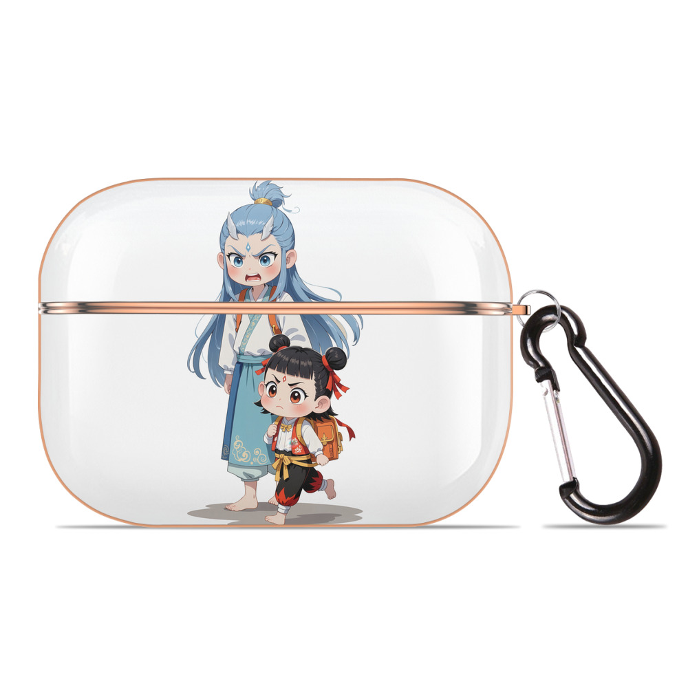 （画像用） Ne Zha 2 ナタ 魔童の大暴れ 【AirPods Pro用】ハードシェル保護ケース｜耐衝撃・防指紋・カラビナ付き商品仕様