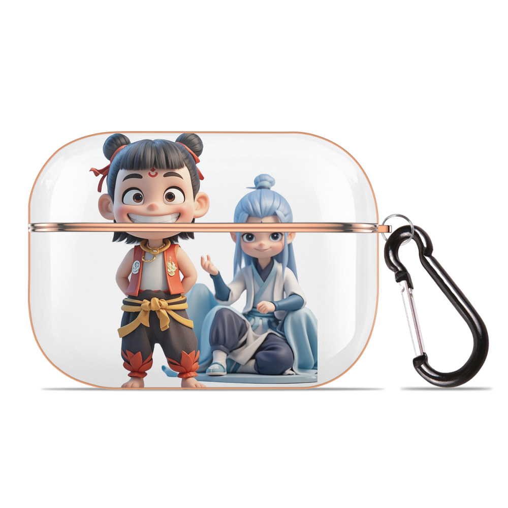（画像用） Ne Zha 2 ナタ 魔童の大暴れ 【AirPods Pro用】ハードシェル保護ケース｜耐衝撃・防指紋・カラビナ付き商品仕様