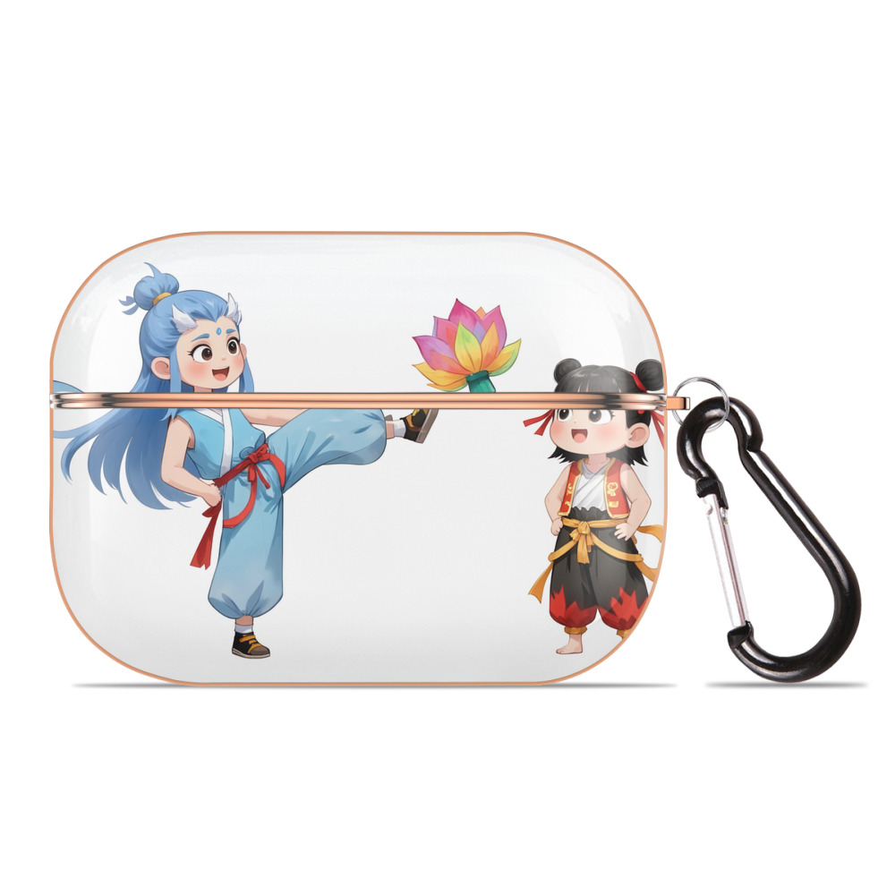 （画像用） Ne Zha 2 ナタ 魔童の大暴れ 【AirPods Pro用】ハードシェル保護ケース｜耐衝撃・防指紋・カラビナ付き商品仕様