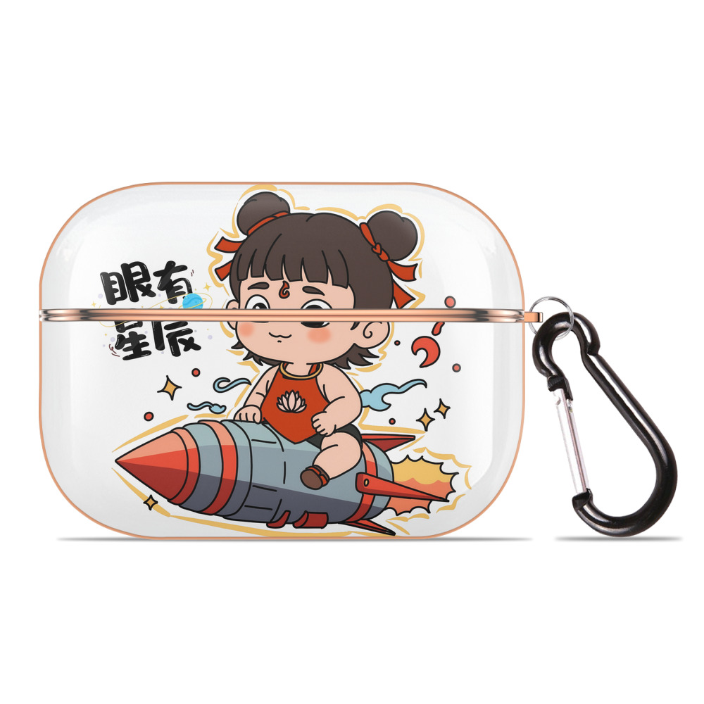 （画像用） Ne Zha 2 ナタ 魔童の大暴れ 【AirPods Pro用】ハードシェル保護ケース｜耐衝撃・防指紋・カラビナ付き商品仕様