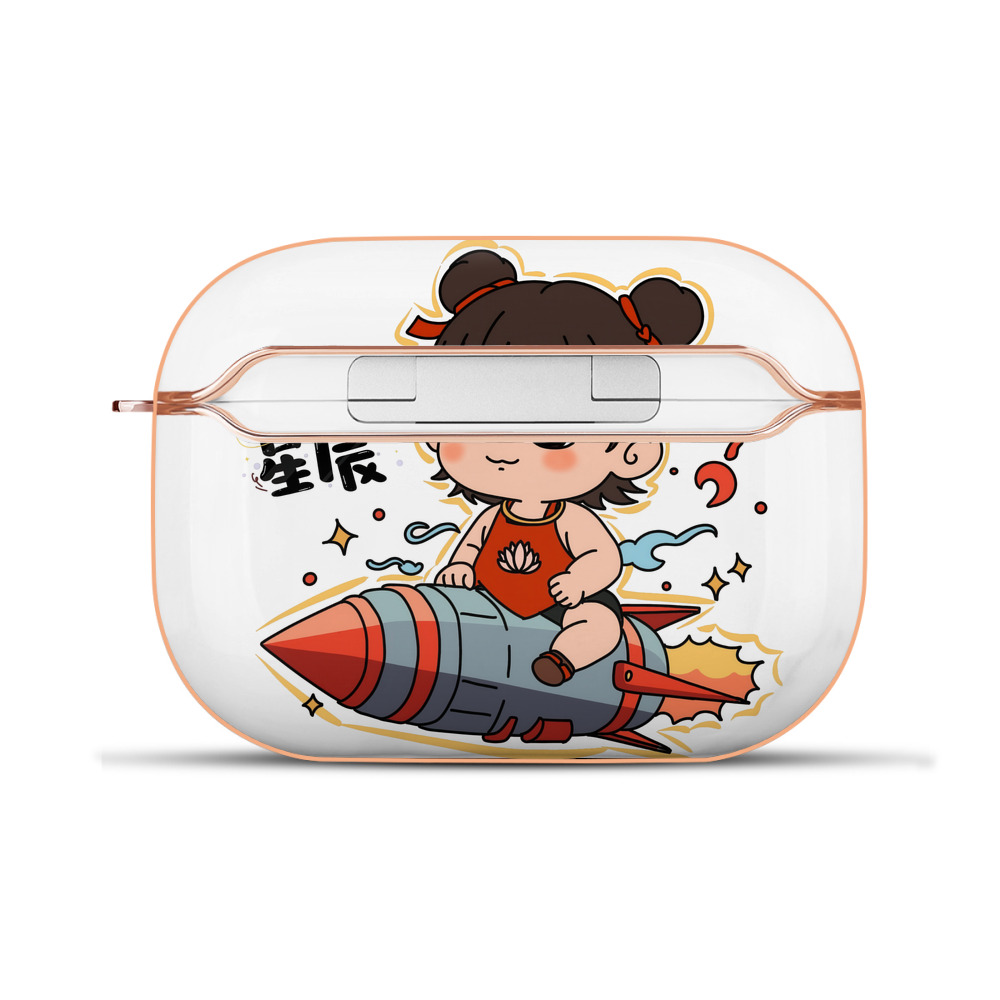 （画像用） Ne Zha 2 ナタ 魔童の大暴れ 【AirPods Pro用】ハードシェル保護ケース｜耐衝撃・防指紋・カラビナ付き商品仕様