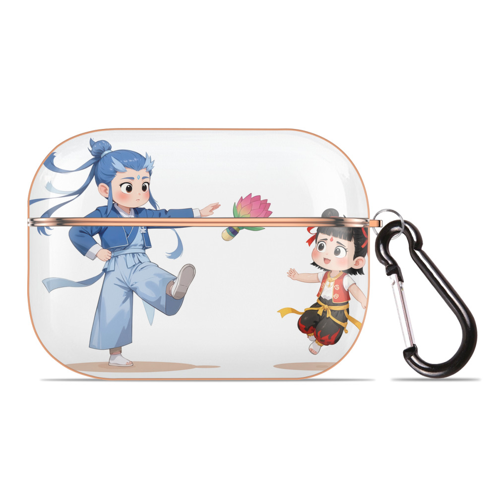 （画像用） Ne Zha 2 ナタ 魔童の大暴れ 【AirPods Pro用】ハードシェル保護ケース｜耐衝撃・防指紋・カラビナ付き商品仕様