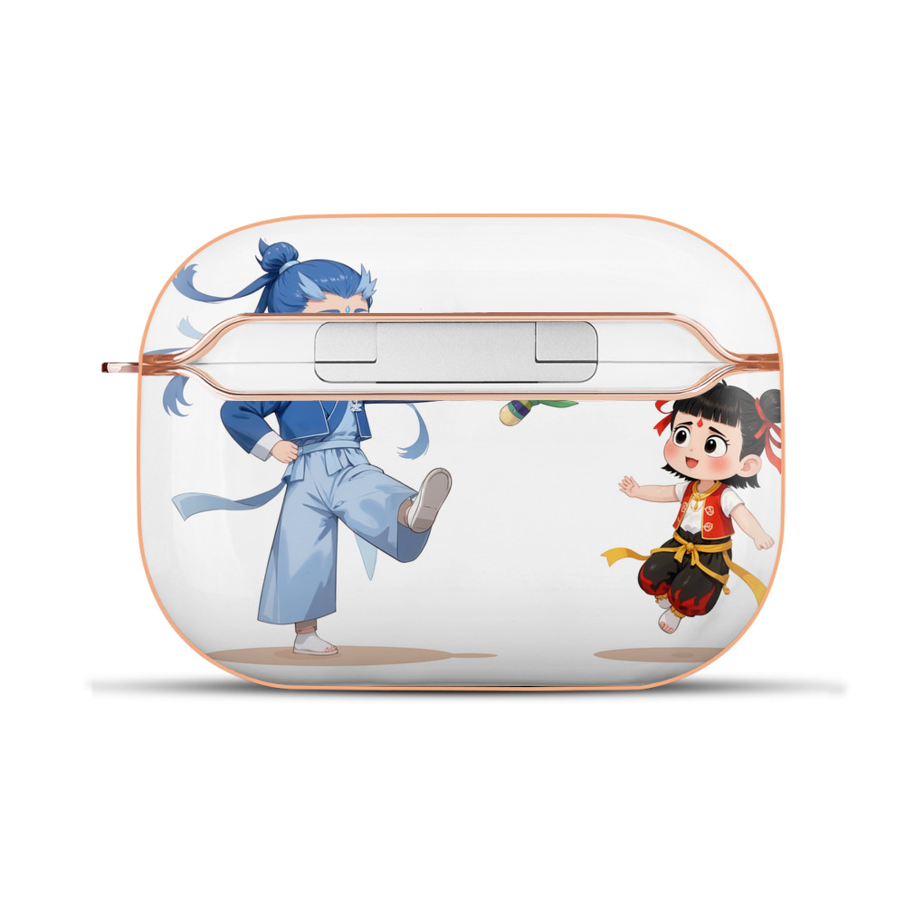 （画像用） Ne Zha 2 ナタ 魔童の大暴れ 【AirPods Pro用】ハードシェル保護ケース｜耐衝撃・防指紋・カラビナ付き商品仕様