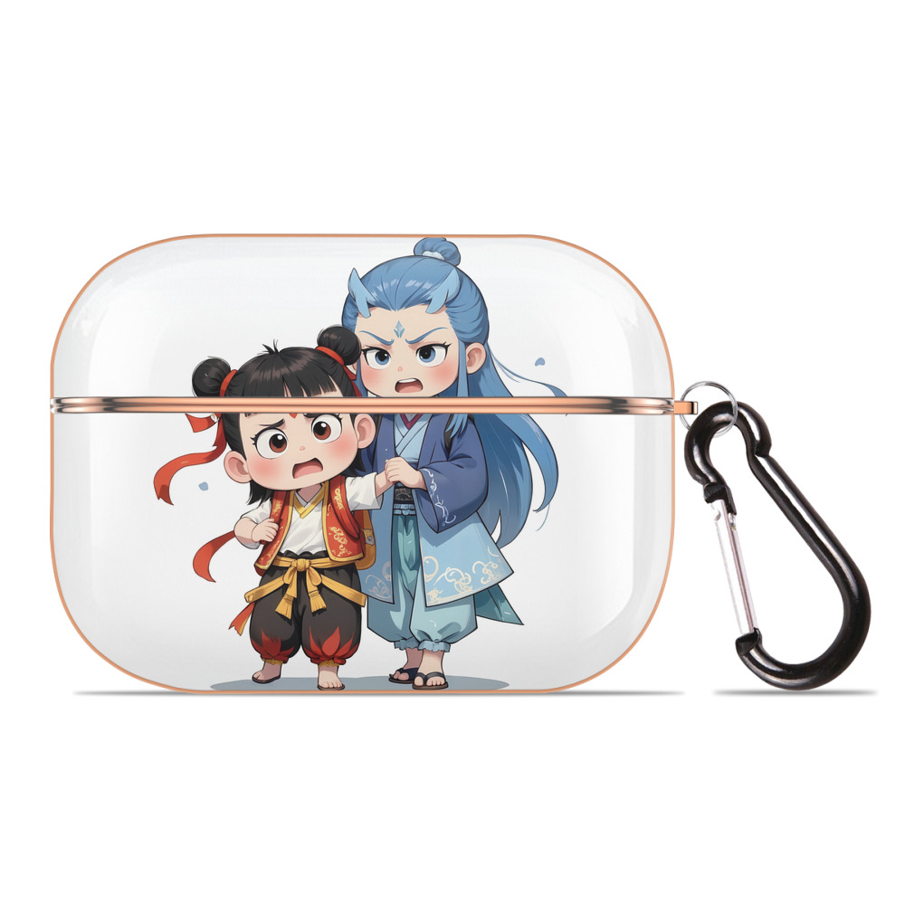 （画像用） Ne Zha 2 ナタ 魔童の大暴れ 【AirPods Pro用】ハードシェル保護ケース｜耐衝撃・防指紋・カラビナ付き商品仕様