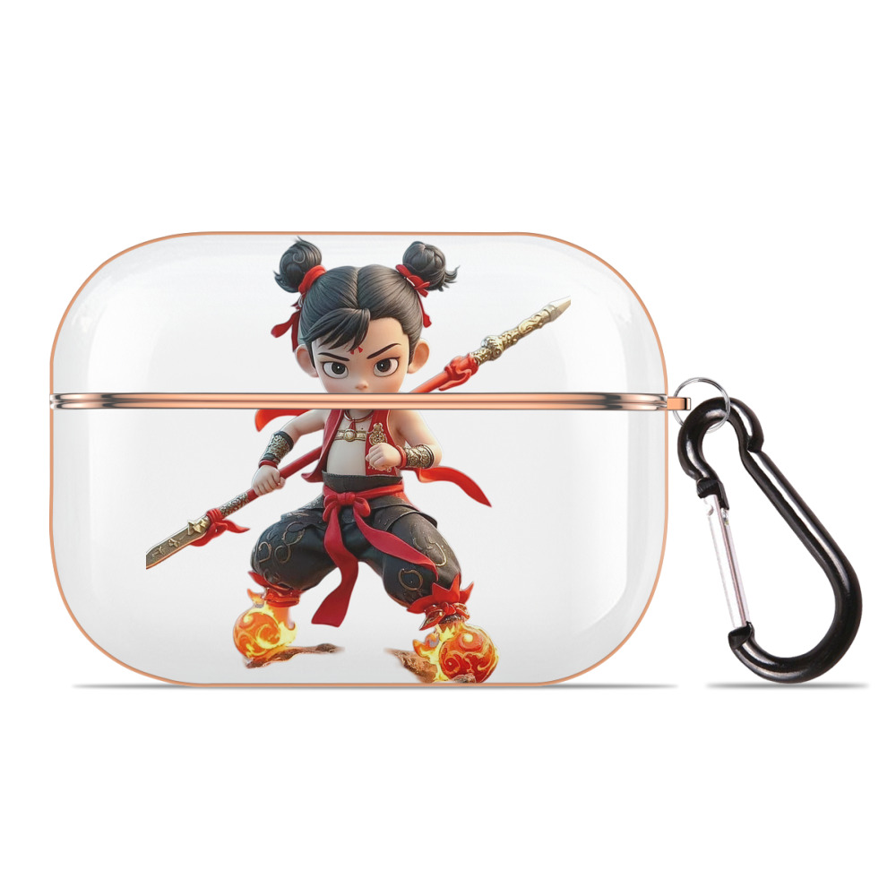 （画像用） Ne Zha 2 ナタ 魔童の大暴れ 【AirPods Pro用】ハードシェル保護ケース｜耐衝撃・防指紋・カラビナ付き商品仕様