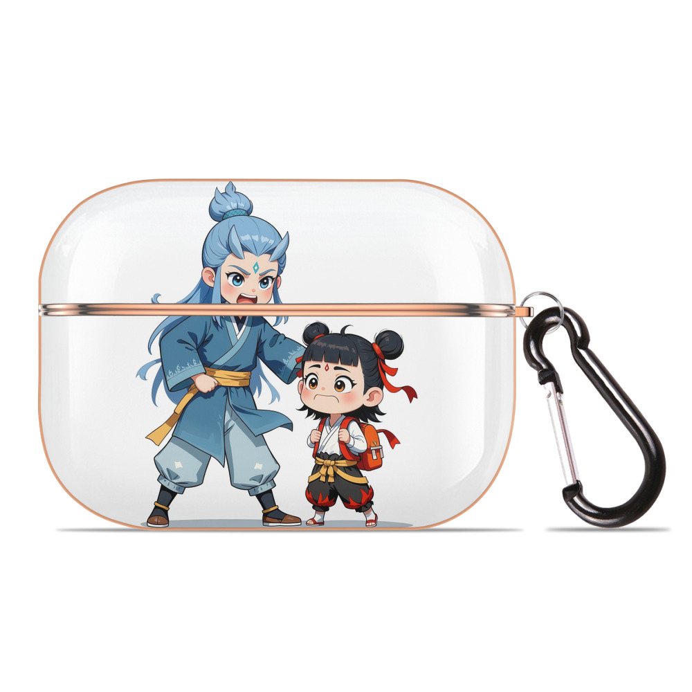 （画像用） Ne Zha 2 ナタ 魔童の大暴れ 【AirPods Pro用】ハードシェル保護ケース｜耐衝撃・防指紋・カラビナ付き商品仕様
