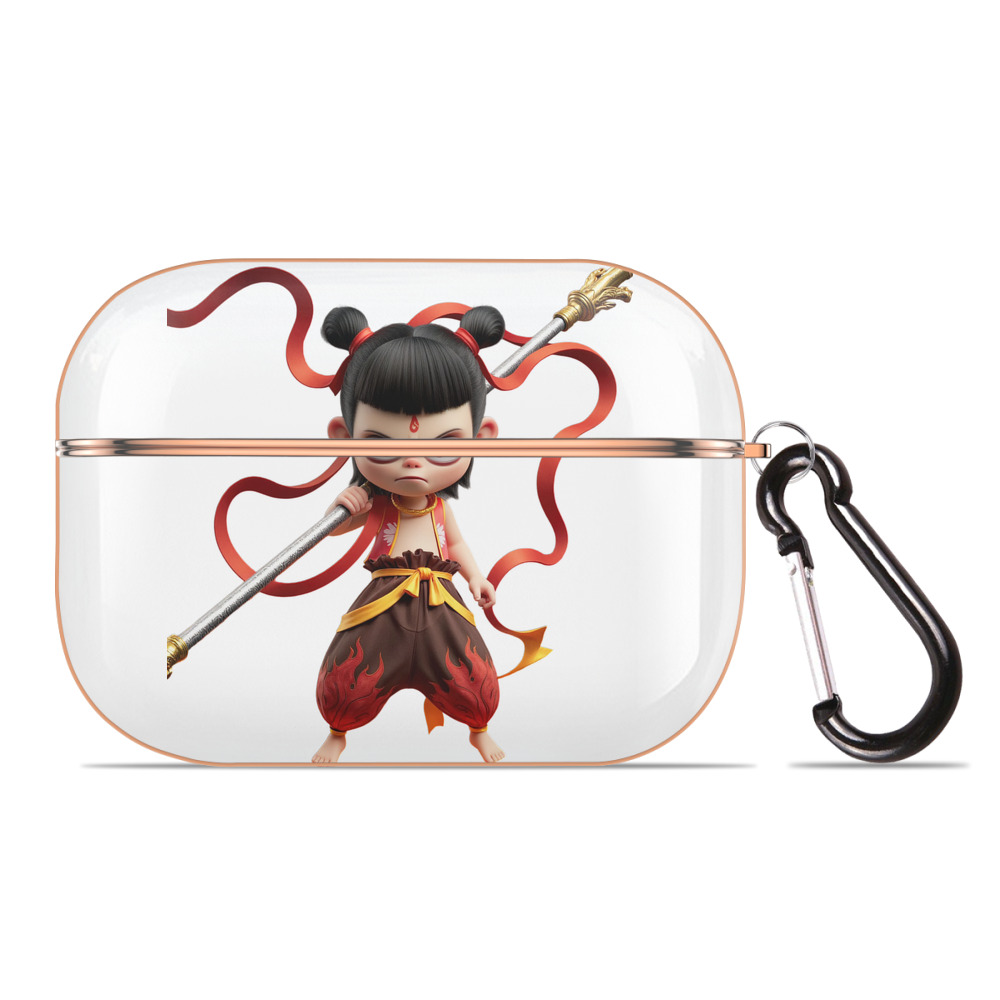 （画像用） Ne Zha 2 ナタ 魔童の大暴れ 【AirPods Pro用】ハードシェル保護ケース｜耐衝撃・防指紋・カラビナ付き商品仕様