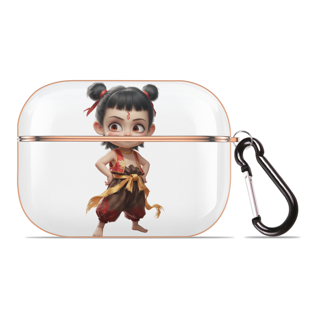 （画像用） Ne Zha 2 ナタ 魔童の大暴れ 【AirPods Pro用】ハードシェル保護ケース｜耐衝撃・防指紋・カラビナ付き商品仕様