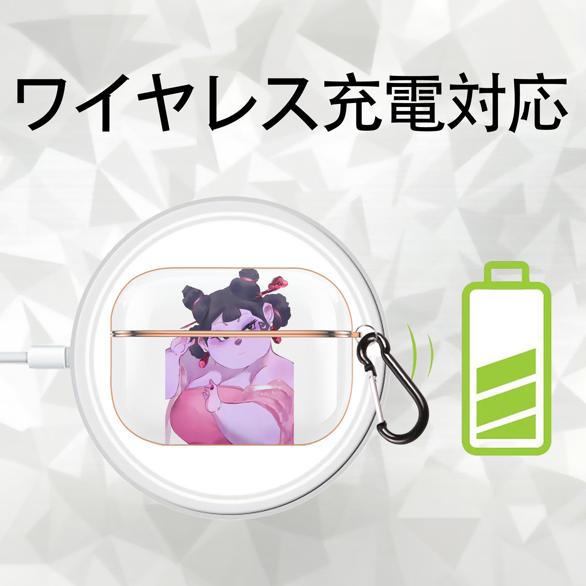 Ne Zha 2 ナタ 魔童の大暴れ 【AirPods Pro用】ハードシェル保護ケース｜耐衝撃・防指紋・カラビナ付き商品仕様