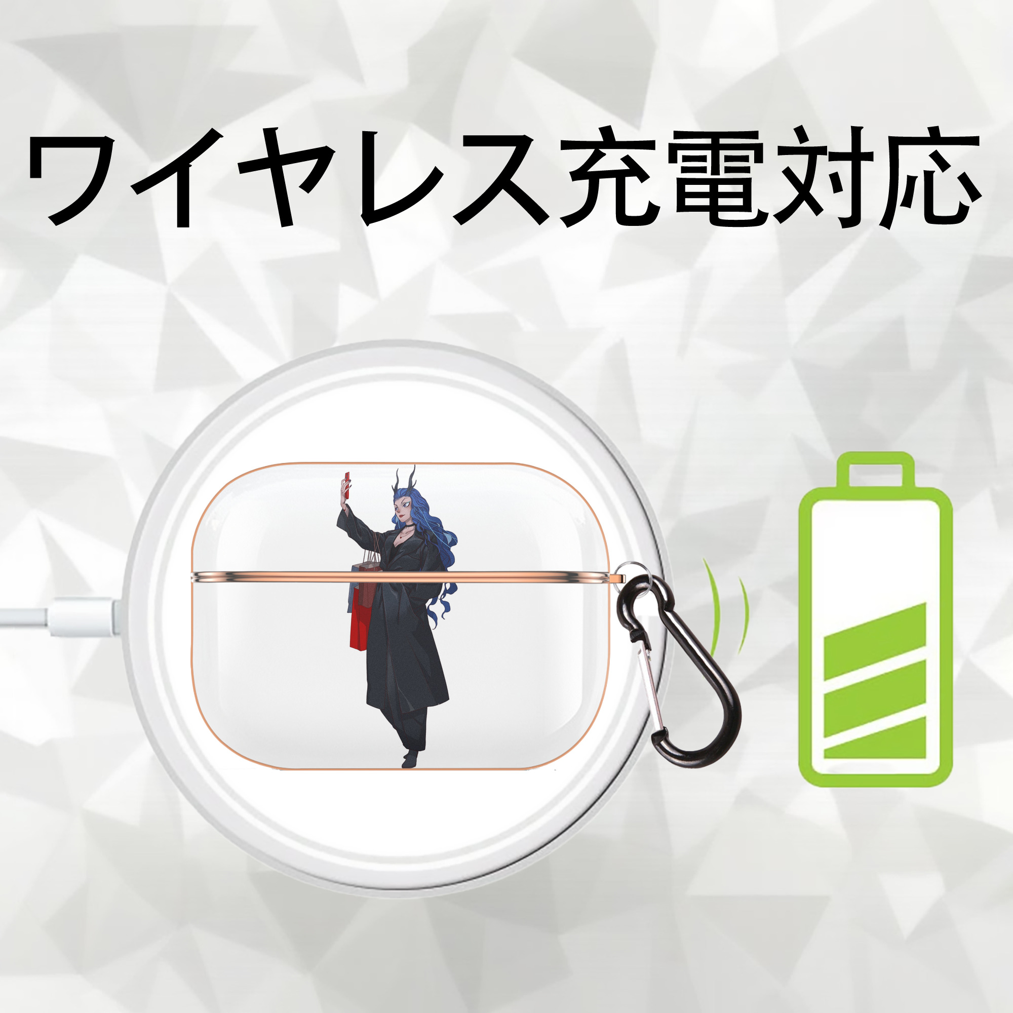 Ne Zha 2 ナタ 魔童の大暴れ 【AirPods Pro用】ハードシェル保護ケース｜耐衝撃・防指紋・カラビナ付き商品仕様