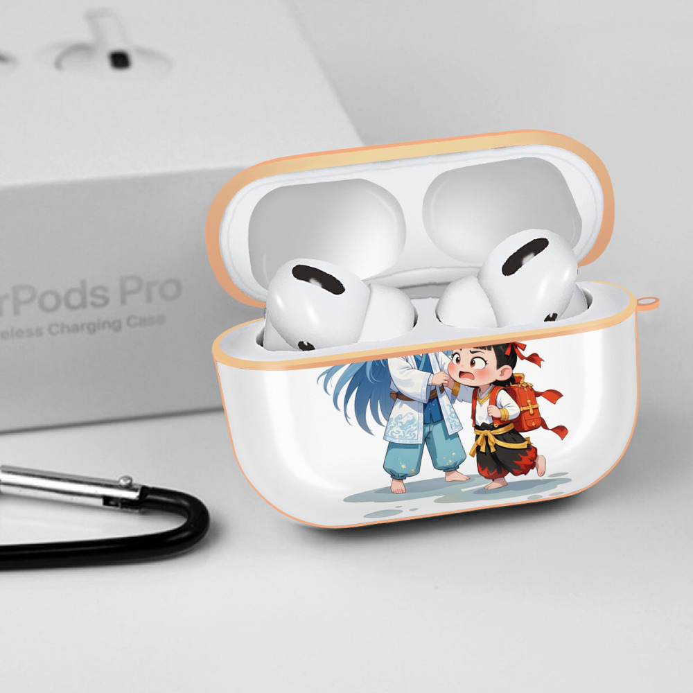 Ne Zha 2 ナタ 魔童の大暴れ 【AirPods Pro用】ハードシェル保護ケース｜耐衝撃・防指紋・カラビナ付き商品仕様