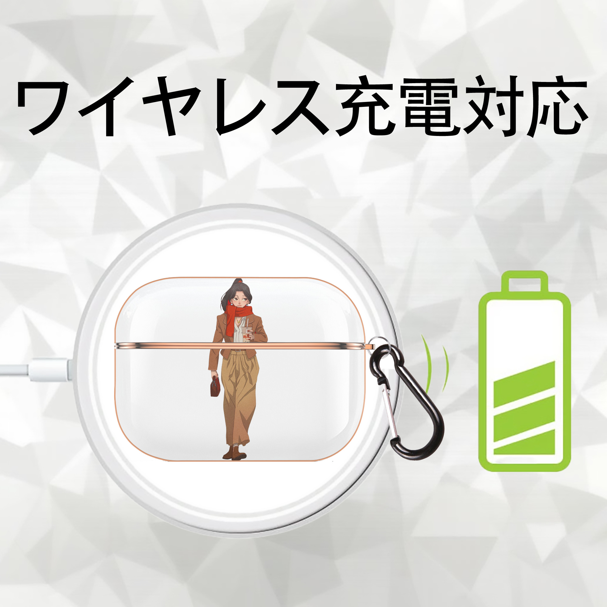 Ne Zha 2 ナタ 魔童の大暴れ 【AirPods Pro用】ハードシェル保護ケース｜耐衝撃・防指紋・カラビナ付き商品仕様