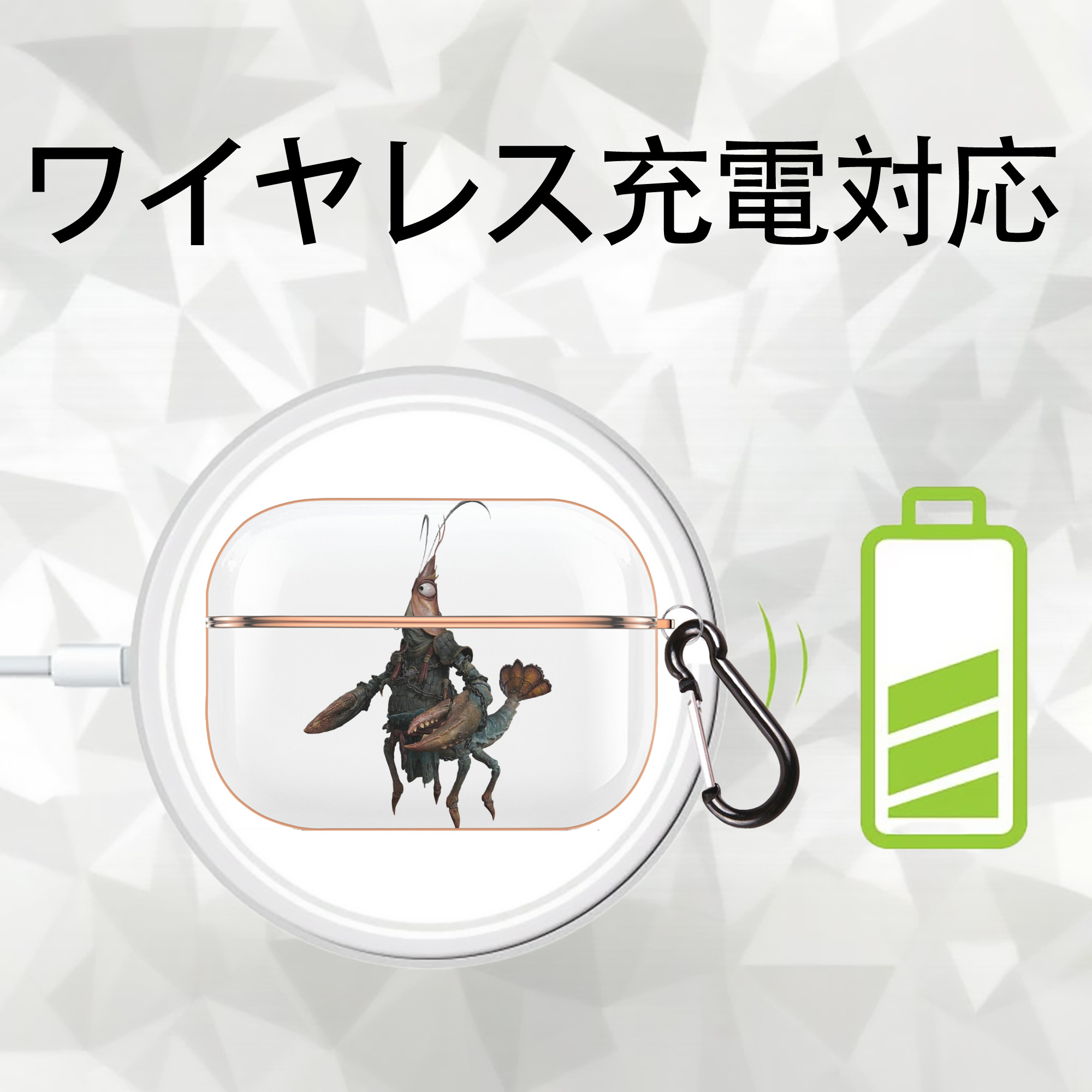 Ne Zha 2 ナタ 魔童の大暴れ 【AirPods Pro用】ハードシェル保護ケース｜耐衝撃・防指紋・カラビナ付き商品仕様