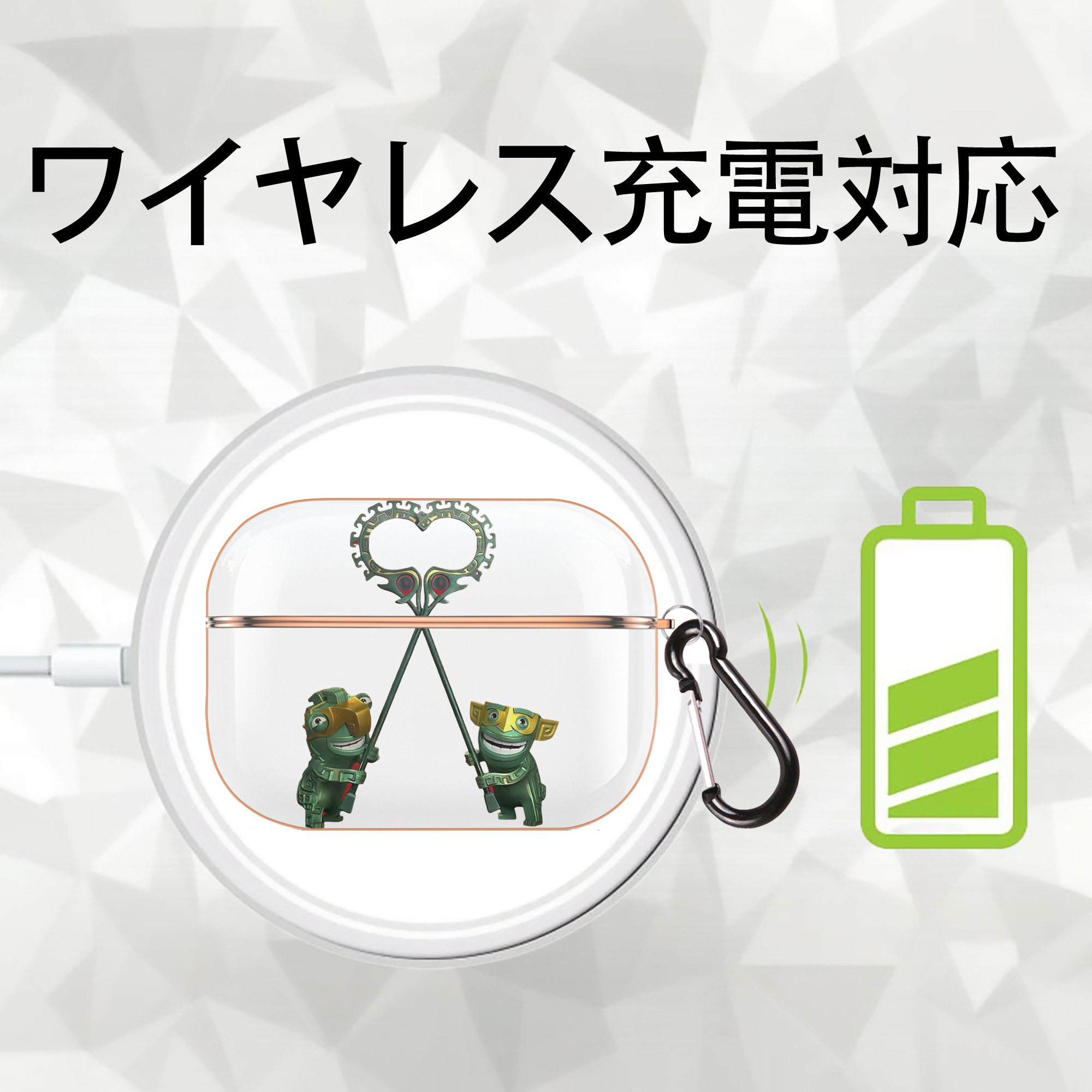 Ne Zha 2 ナタ 魔童の大暴れ 【AirPods Pro用】ハードシェル保護ケース｜耐衝撃・防指紋・カラビナ付き商品仕様