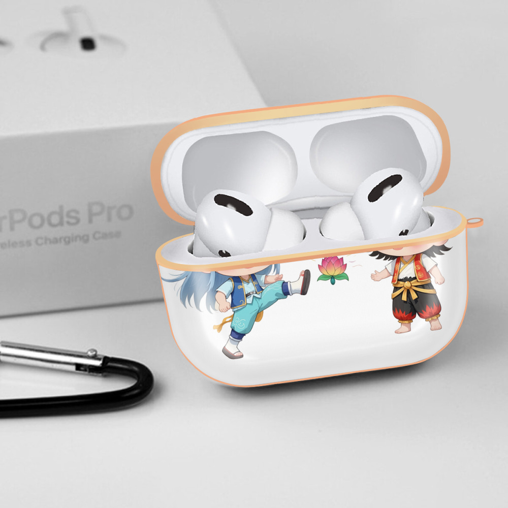 Ne Zha 2 ナタ 魔童の大暴れ 【AirPods Pro用】ハードシェル保護ケース｜耐衝撃・防指紋・カラビナ付き商品仕様
