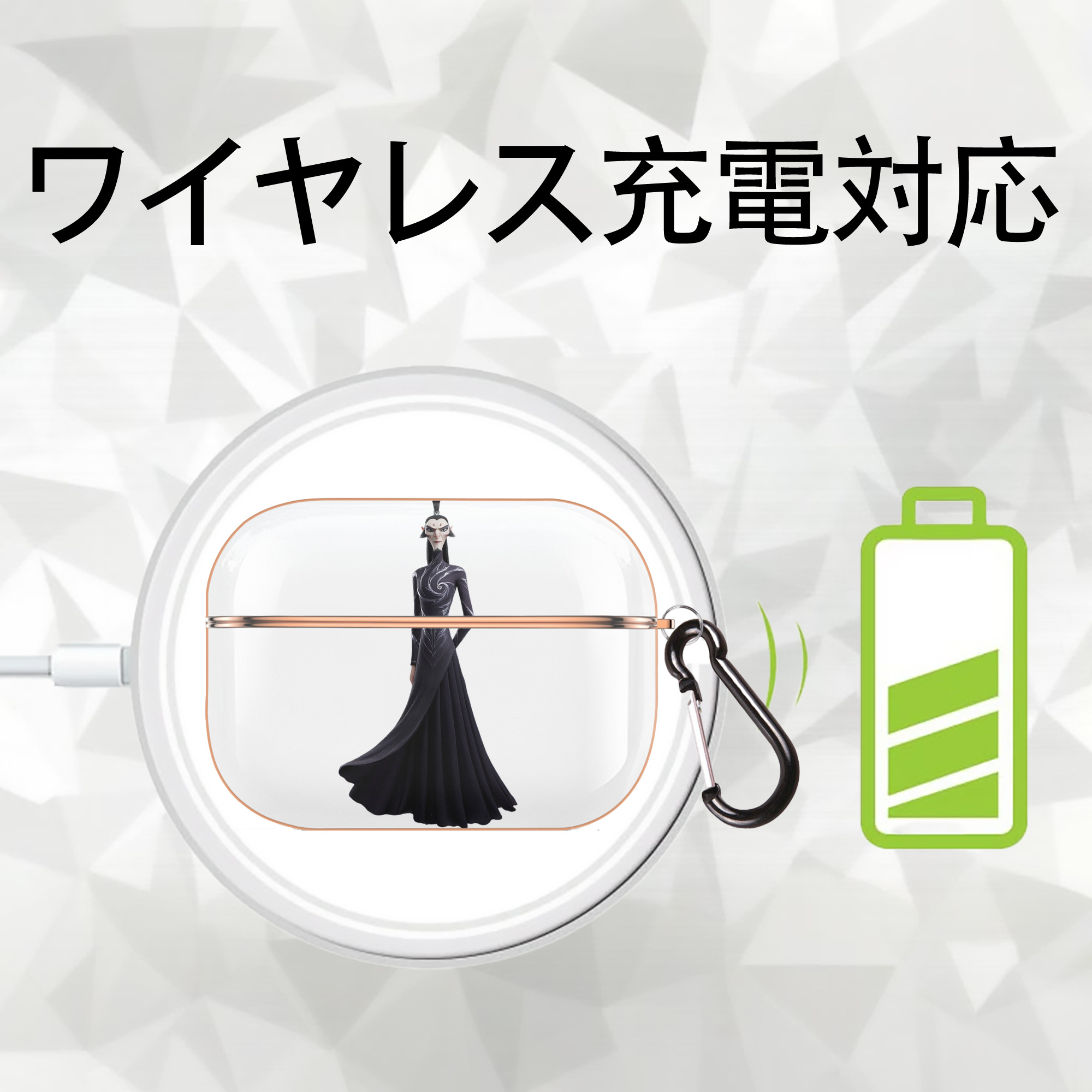 Ne Zha 2 ナタ 魔童の大暴れ 【AirPods Pro用】ハードシェル保護ケース｜耐衝撃・防指紋・カラビナ付き商品仕様