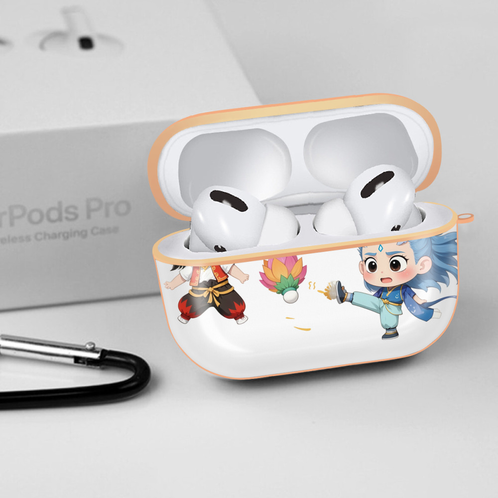 Ne Zha 2 ナタ 魔童の大暴れ 【AirPods Pro用】ハードシェル保護ケース｜耐衝撃・防指紋・カラビナ付き商品仕様