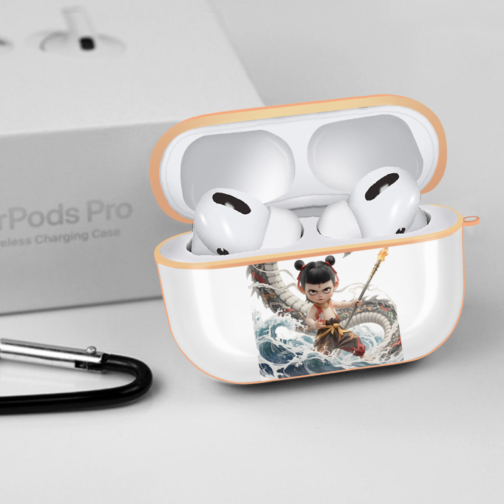 Ne Zha 2 ナタ 魔童の大暴れ 【AirPods Pro用】ハードシェル保護ケース｜耐衝撃・防指紋・カラビナ付き商品仕様