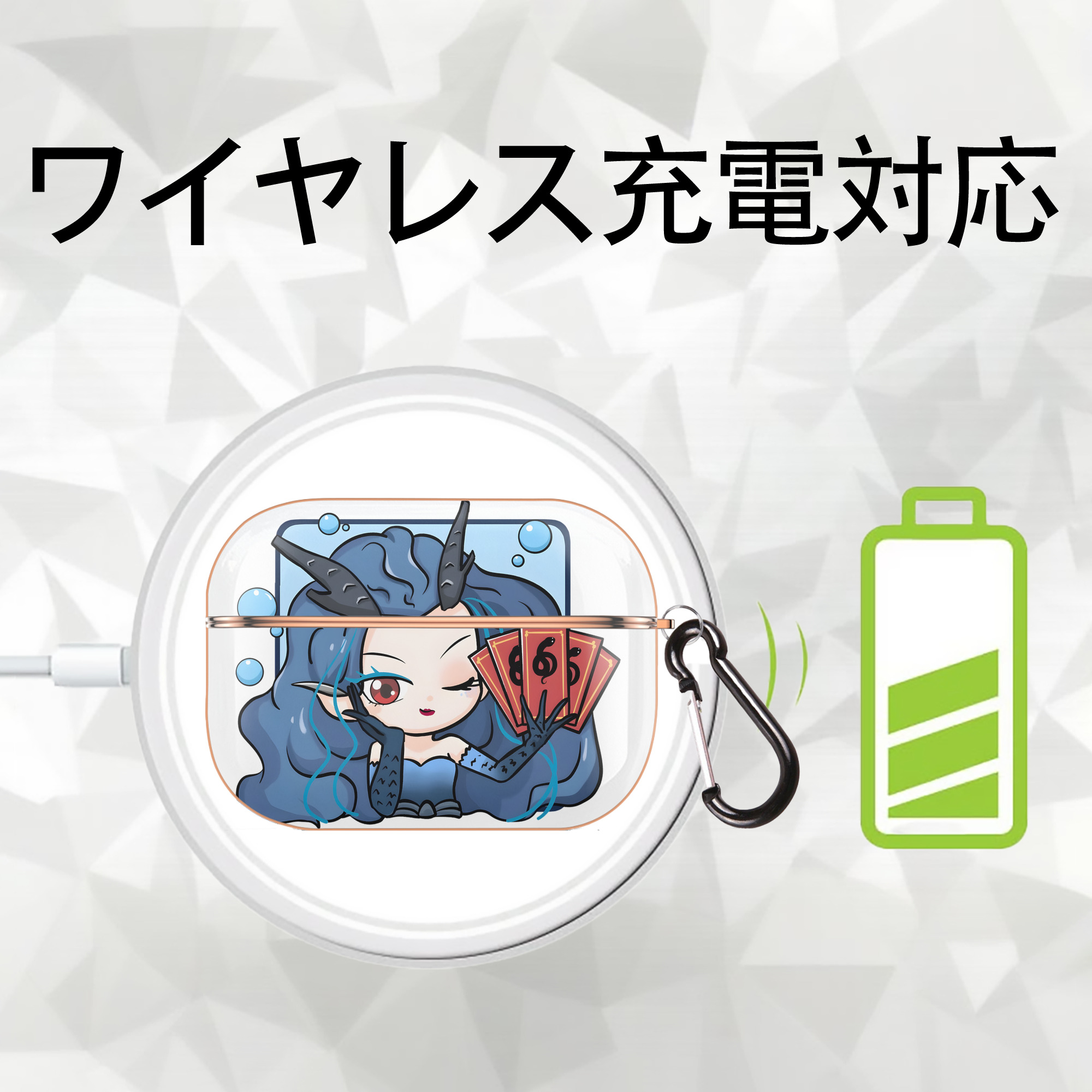 Ne Zha 2 ナタ 魔童の大暴れ 【AirPods Pro用】ハードシェル保護ケース｜耐衝撃・防指紋・カラビナ付き商品仕様