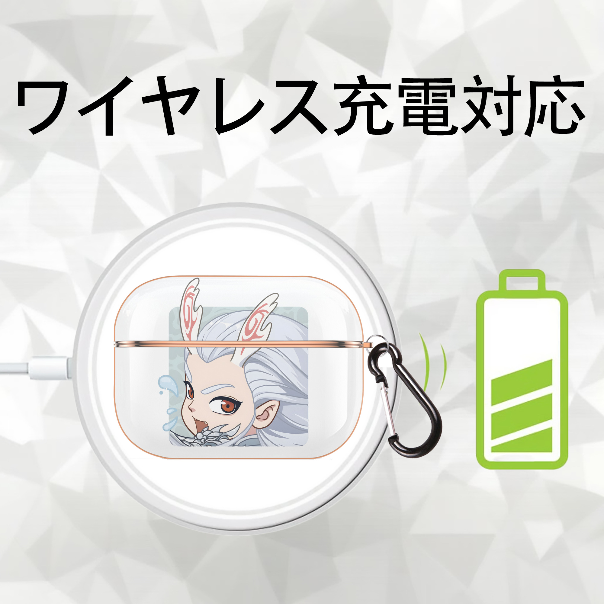 Ne Zha 2 ナタ 魔童の大暴れ 【AirPods Pro用】ハードシェル保護ケース｜耐衝撃・防指紋・カラビナ付き商品仕様