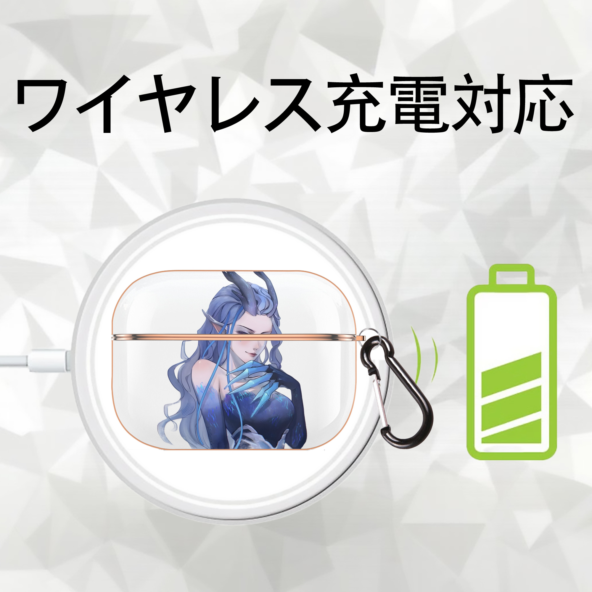 Ne Zha 2 ナタ 魔童の大暴れ 【AirPods Pro用】ハードシェル保護ケース｜耐衝撃・防指紋・カラビナ付き商品仕様