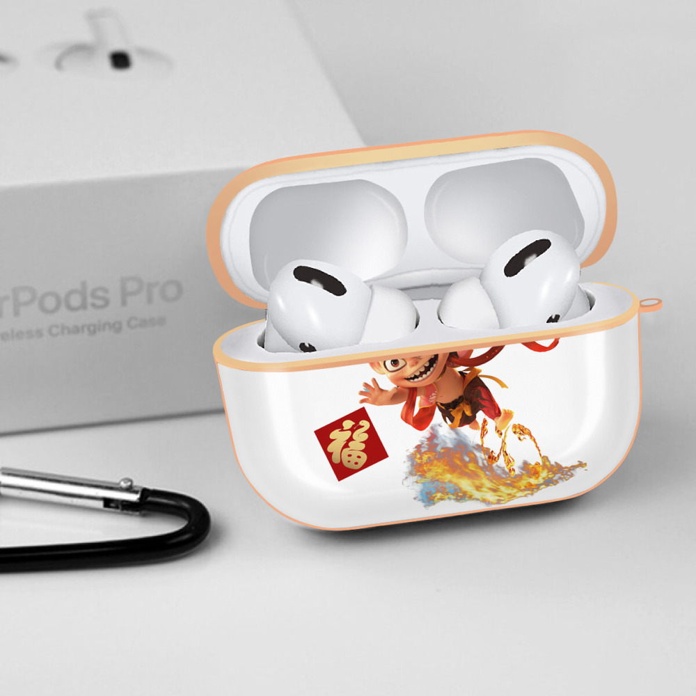 Ne Zha 2 ナタ 魔童の大暴れ 【AirPods Pro用】ハードシェル保護ケース｜耐衝撃・防指紋・カラビナ付き商品仕様