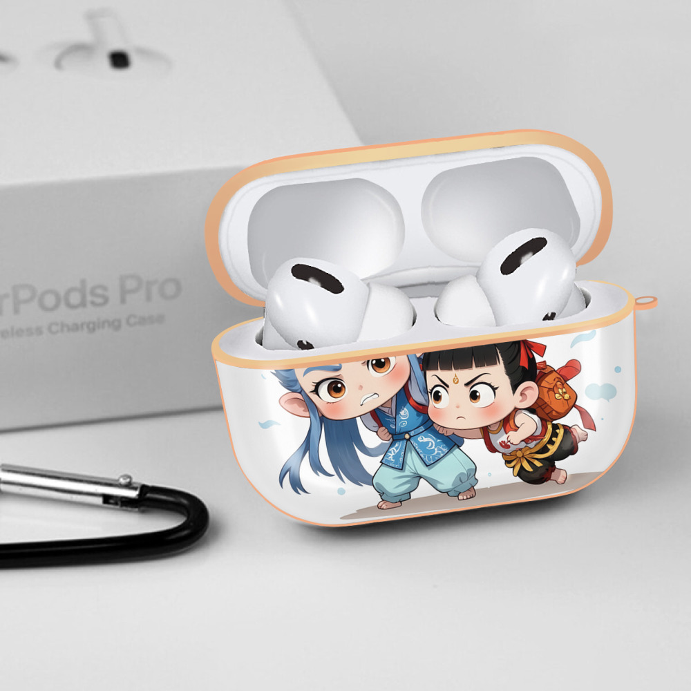 Ne Zha 2 ナタ 魔童の大暴れ 【AirPods Pro用】ハードシェル保護ケース｜耐衝撃・防指紋・カラビナ付き商品仕様