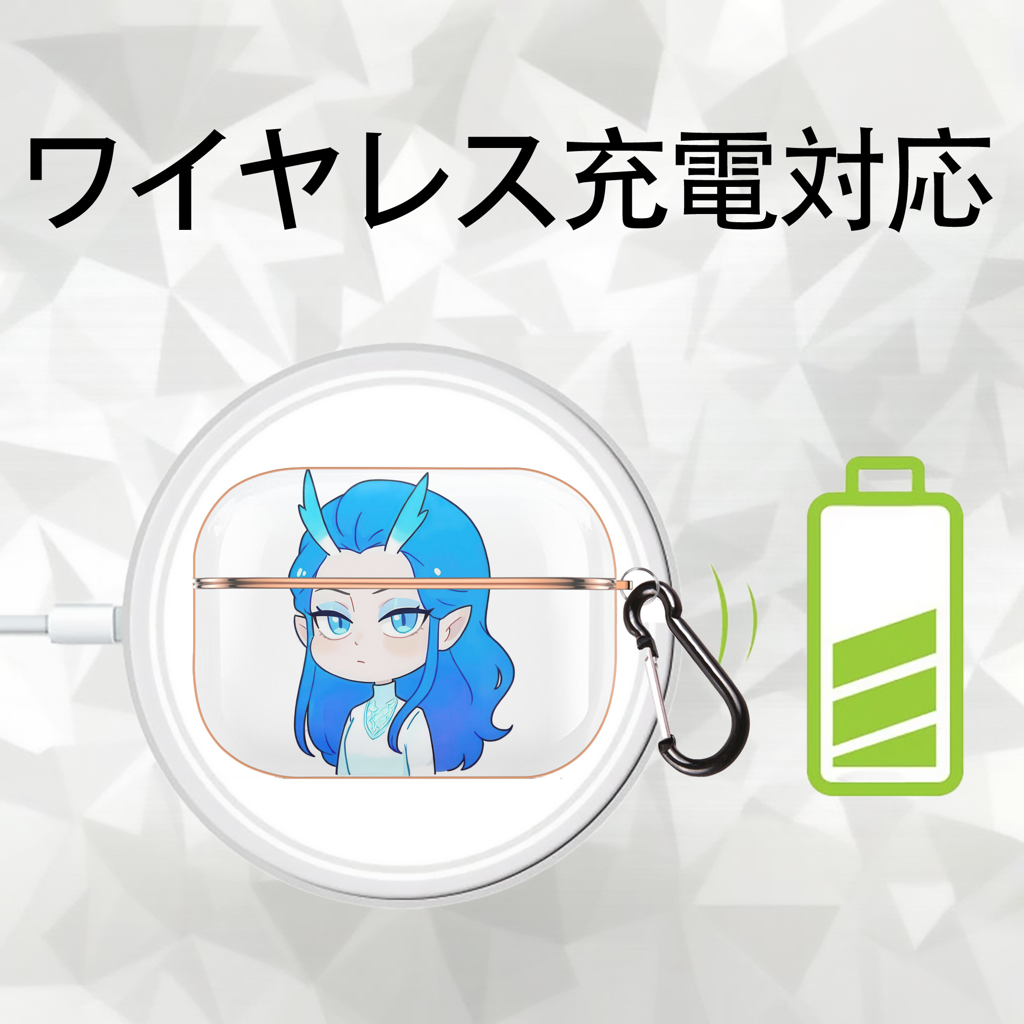 Ne Zha 2 ナタ 魔童の大暴れ 【AirPods Pro用】ハードシェル保護ケース｜耐衝撃・防指紋・カラビナ付き商品仕様