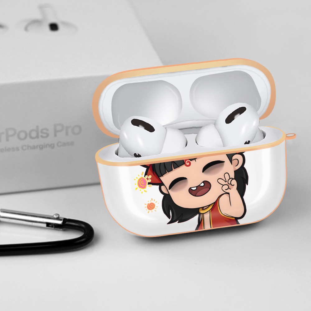 Ne Zha 2 ナタ 魔童の大暴れ 【AirPods Pro用】ハードシェル保護ケース｜耐衝撃・防指紋・カラビナ付き商品仕様