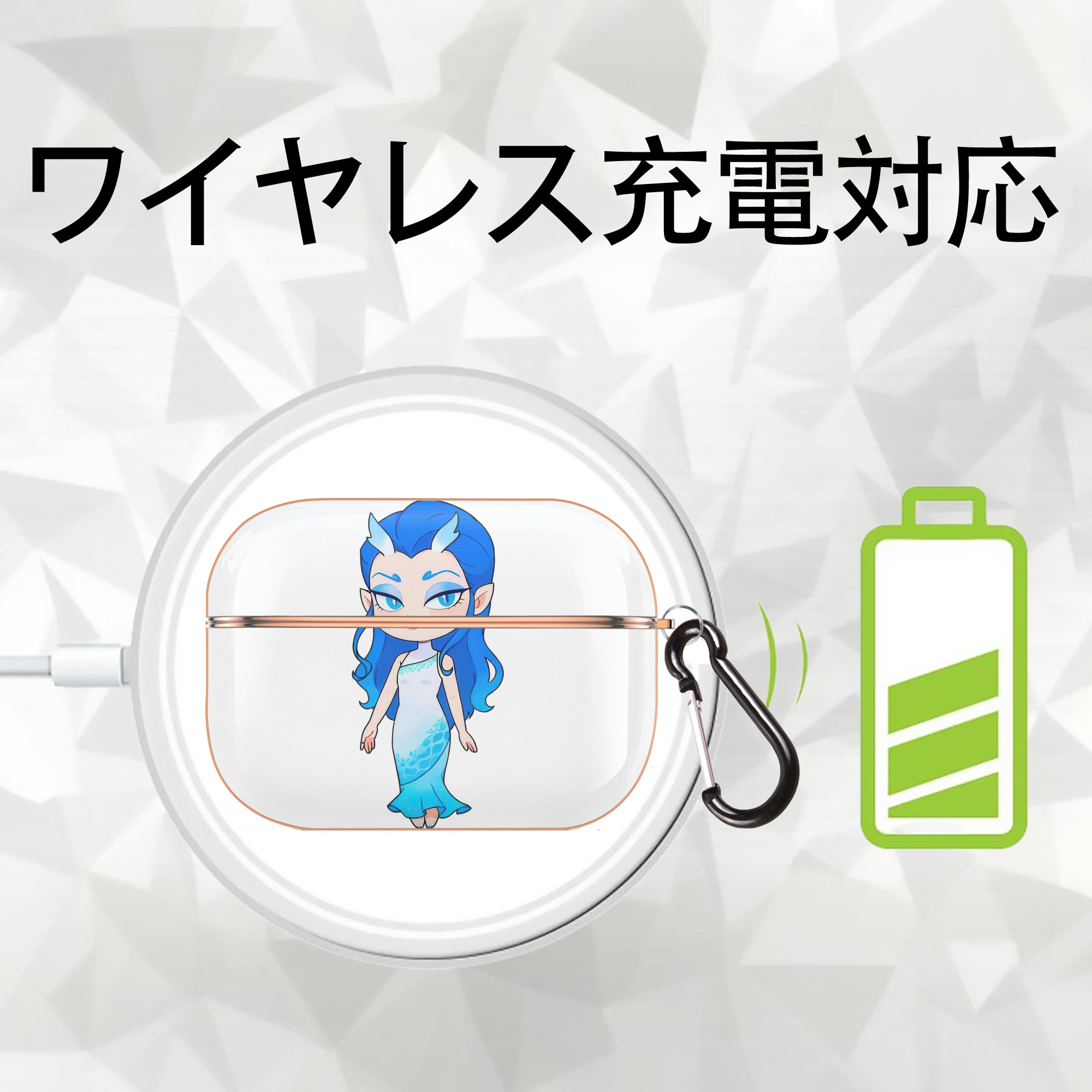 Ne Zha 2 ナタ 魔童の大暴れ 【AirPods Pro用】ハードシェル保護ケース｜耐衝撃・防指紋・カラビナ付き商品仕様